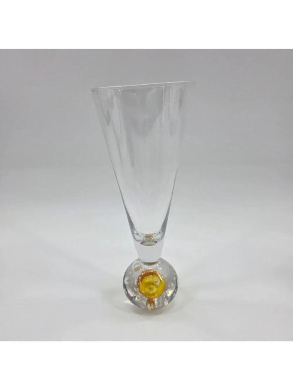 3-VTg MCM Barware Champagne Flute/ Pilsner Glass Controlled Bubble Ball Base 8.5